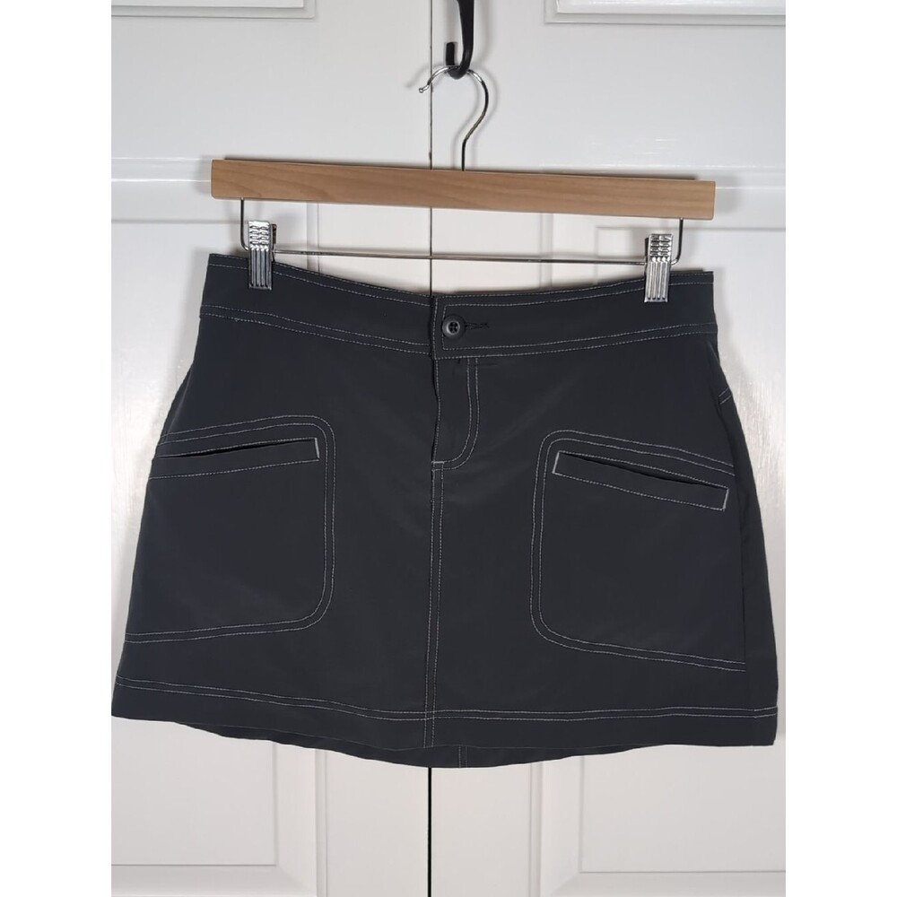 prAna Lena Skort Black Utility Mini Skirt Athleisure Hiking Gorpcore Techwear 4